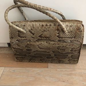 Vintage snakeskin handbag